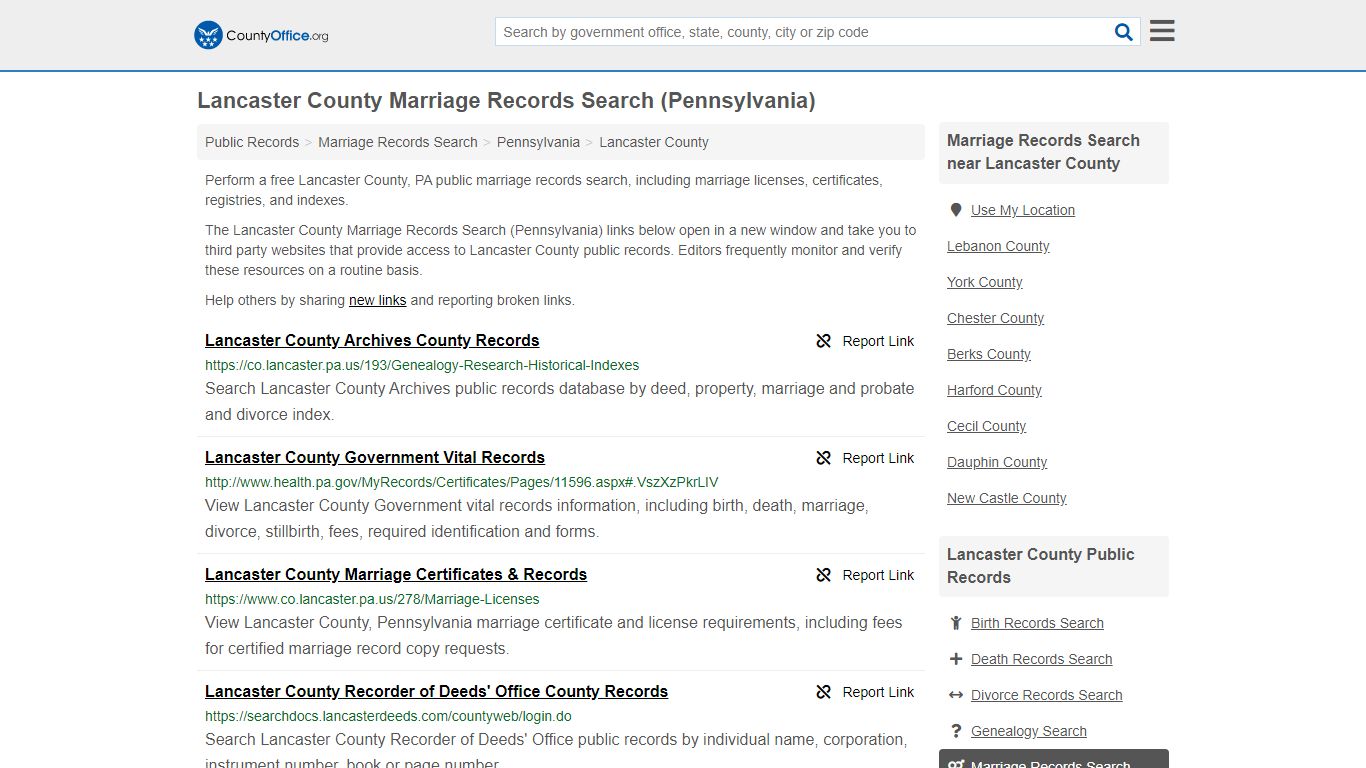 Marriage Records Search - Lancaster County, PA (Marriage ...